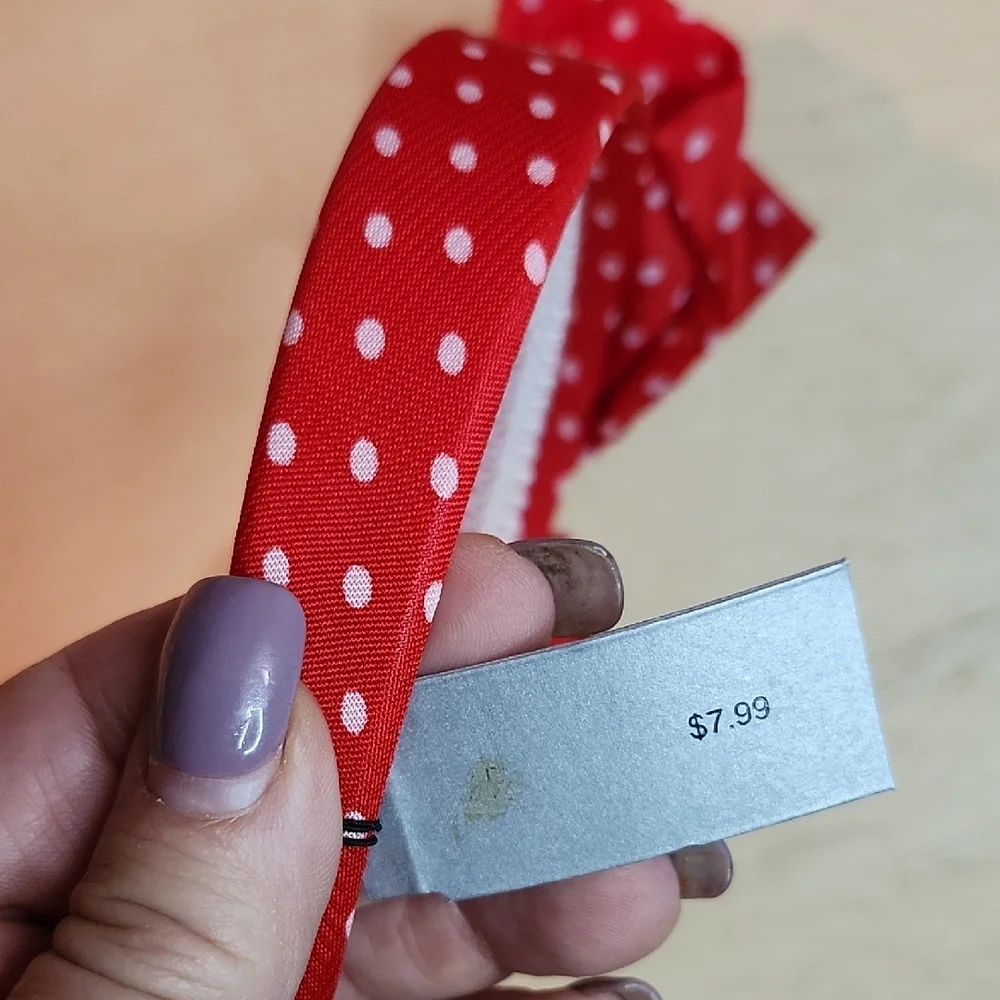 Red Polka Dot Bow Headband for Kids